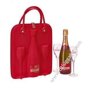 Manufacturer Carrying Waterproof Zipper Wine And Glass Carrier Bag thumbnail-2
