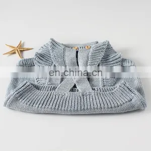 Infants & Toddler Fashion Clothes Cotton Princess Baby Girls Ruffle Knit Romper thumbnail-5