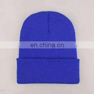 Customize Wholesale Multicolor Hooded Hat Solid Color Knitted Unisex Woolen Caps thumbnail-3