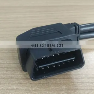 Angle Plug OBD2 Male to Dual Female Adapter Extension Cable 20cm OBD II for Automotive Diagnostic thumbnail-2