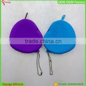 Customized Hot Sale Lovely Candy Heart Shape Zipper Silicone Coin Purse for Kids, Girls thumbnail-1