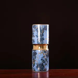 Black Blue Gold Glaze Light Luxury Simple Chinese Jingdezhen Ceramic Vase For Living Room thumbnail-4