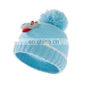 0 ~ 24 Months Knitted Warm Winter Hats and Gloves Sets Baby Beanie Knit Hat thumbnail-1