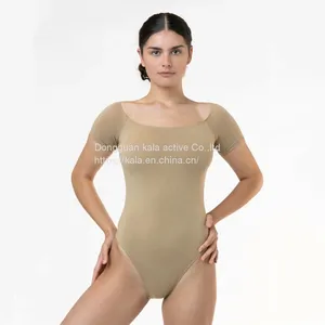 Custom Bodysuit Clothesoff Shoulder Bodysuit Dancewear Fitness Legging Unitards thumbnail-3