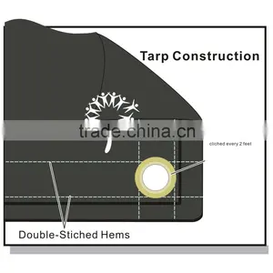 Olive Green Polyester Cotton Heavy Duty Waterproof Canvas Tarps thumbnail-3
