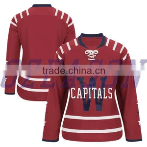2016 Hot Sale Unique Design International Sublimated Ice Hockey Jersey thumbnail-6