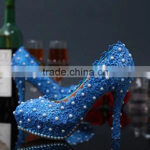 C71578A Lace up 12cm High Heels Women Bridal Wedding Shoes Women Prom Shoes thumbnail-6