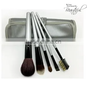 2016 Hot Sale Custom Logo Easy to Carry Makeup Brush Set for 5 Pcs thumbnail-2