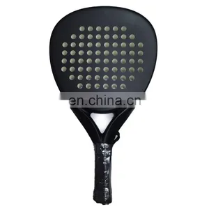 Wholesale Factory Custom DIY Logo Padel Racket Carbon Fiber 3K 12K 18K Soft EVA Professional Carbon Beach Rackets thumbnail-5