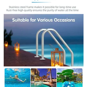 Swimming Pool 304/316 Stainless Steel Material Factory 1.0/1.2mm Thicknees Overflow Swimming Pool Ladder thumbnail-5