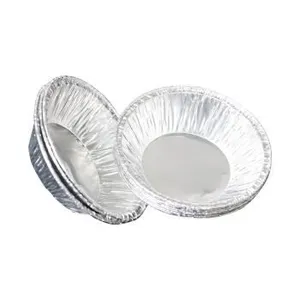Mini Round Aluminum Foil Baking Cups for Muffins Tarts Cupcakes Disposable Dessert Pans Bulk Pack thumbnail-1