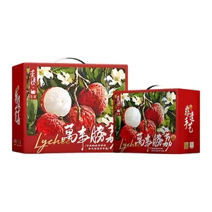 Kraft Corrugated Cardboard Box With UV Coating & Embossing Customizable Reusable Recyclable Fruit Packaging thumbnail-1