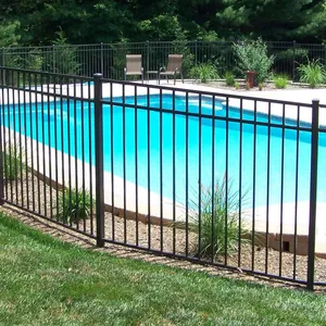 Customized Metal Steel Swimming Pool Fencing Villa Garden Fence Decoration Laser Cut Aluminum Fence Panels thumbnail-1