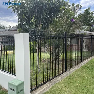 Waterproof Privacy Garden Steel Metal Fence With Posts Steel Fence Powder Coated Fencing thumbnail-3