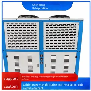 V-shaped Box-type Air-cooled Frascold-style Refrigeration Unit, Outdoor Freezer Piston Low-temperature Compression Unit for Cold Storage thumbnail-1