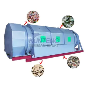 Domestic City Solid Waste Msw Sorting Line Rotary Screening Trommel Machine EPC thumbnail-1