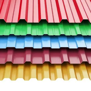 Large Volume Supplier (PPGI) Color Coated Corrugated Sheet, Continuous Coated, thumbnail-1