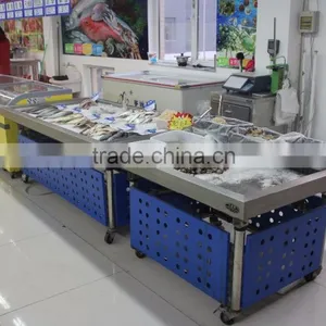 APEX Custom Make Stainless Steel Ice Fish Display Table thumbnail-1