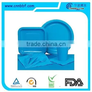 Solid Food Grade Disposable Paper Party Tableware Set thumbnail-1