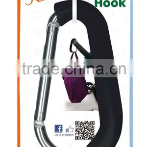 PM3302 Safety China Wholesale Aluminium Alloy Universal Fit Baby Products Baby Stroller Hook thumbnail-3