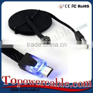 For Samsung Galaxy Led Braided Cord White Micro Usb Cable With Led Light thumbnail-5