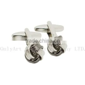 Best Quality Shiny Polish Metal Knot Cufflinks thumbnail-2