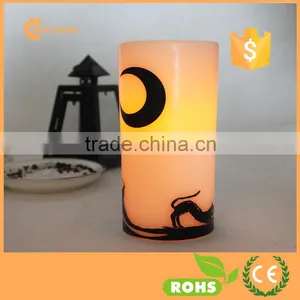 LED Luminara Candle Flat Top Pillar Printed Candle thumbnail-1