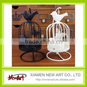 Metal Wholesale Elegant Decorative Bird Candle Holder and Bird Cage Pet Cage Quality Choice thumbnail-1