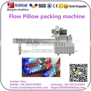 Automatic Soda Biscuit Packing Machine, Cracker Sealing Machinery PLC Control Touch Screen thumbnail-1