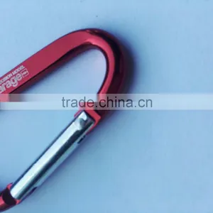 GUN METAL ALUMINUM CARBINER ,D TYPE HANDBAG SNAP HOOK WITH PIN,FlAT ALUMINUM SNAP HOOK thumbnail-5