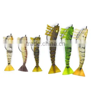 Live Shrimp Prawn Soft Rubber Lure Seabass Jack 90mm 8g 50mm 3g and 120mm 17g Soft Silicone Prawns thumbnail-4