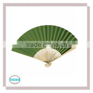 Green Chinese Wedding Bamboo Fan thumbnail-1