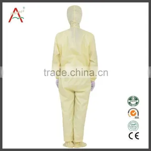 LABY-013-4-505 White S/M/L/XL/XXL Antistaic Washable Coveralls With Cap for Cleanroom Esd Garment Ebola thumbnail-3