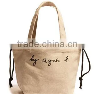 Customized Canvas Tote Insulated Drawstring Lunch Bag thumbnail-1