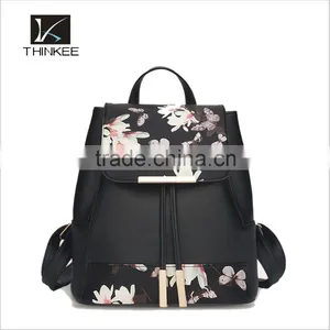 Custom Oem Print Cheap pu Leather Backpack Bags thumbnail-2