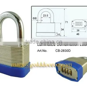 Laminated Combination Padlock CB-2830D thumbnail-1