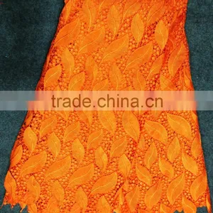 African Embroidery Design Net Lace Guirpure Lace Fabric Purple Color Dress for Party thumbnail-3