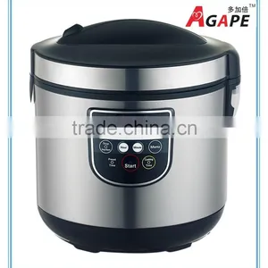 5L NEWEST ROUND RICE COOKER WITH SENSE TOUCHING CONTROL PANEL, LED DISPLAY, 10 PROGRAMS, RED+WHITE COLOR thumbnail-4