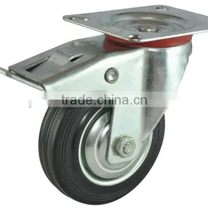 Black Rubber Caster thumbnail-4