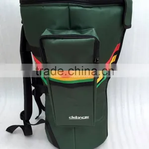 Djembe Bags Pro Dark Green With African Rasta Stripe thumbnail-2