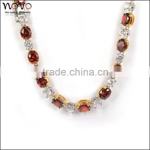 Female Pendant Necklace Jewelry Waterdrop Red Ruby Pendant Necklace Jewelry thumbnail-1