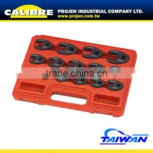CALIBRE 15PC Professional Metric Crowfoot Wrench Set thumbnail-1