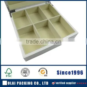White Shiny Wooden Box for Tea thumbnail-6