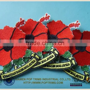 Beautiful Red Flower Emboridery Patch thumbnail-1