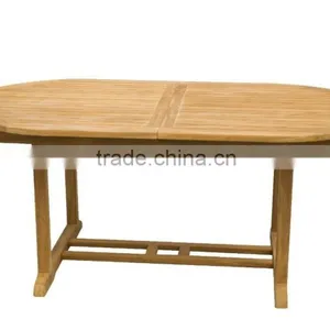 Extendable Dining Table Teak Wood Garden Furniture thumbnail-1
