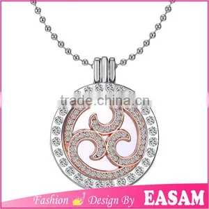 Fashion Korean Hollow Coin Necklace,new Design Locket Pendant Necklace thumbnail-1