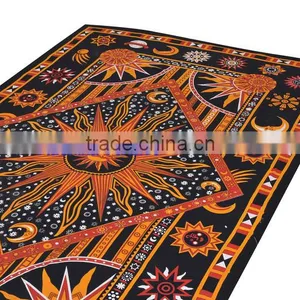 Sanganeri Printed Mandela Tapestry Wall Decor Throw Table Cover 100% Cotton Bedspread Indian Jaipur Manufacturer & Wholesaler thumbnail-3