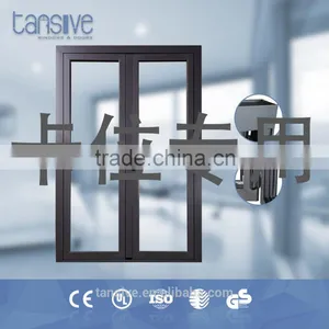 2016 Top Supplier Tansive Construction Shanghai Factory Wholesale Double Glazed Aluminum Profile Glass Sliding Door thumbnail-1