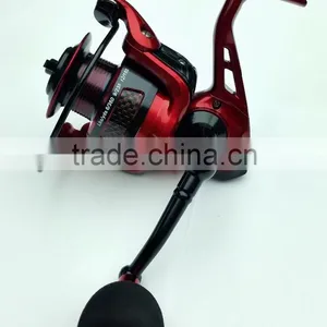 High Quality Fishing Tackle Spinning Reel With Red Aluminium Spool Fishing Reel thumbnail-1