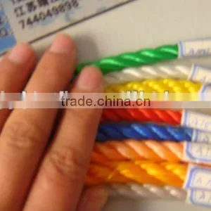 3 Strand Twisted Poly Ropes in Yellow and Black Color thumbnail-5